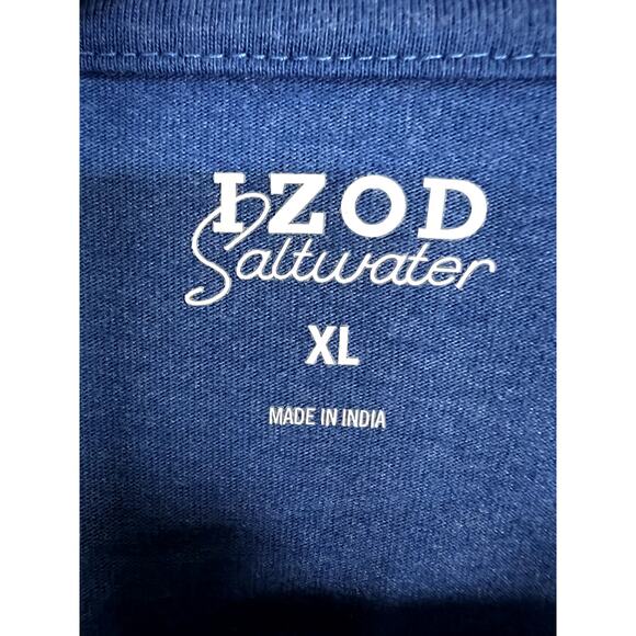 Men's Izod Saltwater Surfside Dogs & Beer Surfing Blue Graphic T-Shirt - Size XL - Picture 4 of 5